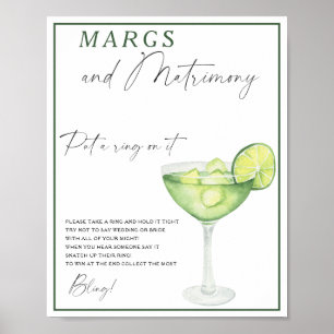 Margarita bruiloftsfeestje 'Leg een ring om haar v Poster