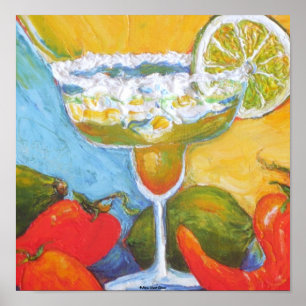 Margarita & Chili Peppers Fine Art Poster