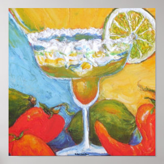 Margarita & Chili Peppers Fine Art Poster