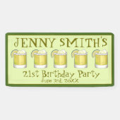 Margarita Cocktail 21e Verjaardag Bachelorette Spandoek (Horizontaal)