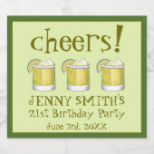 Margarita Cocktail 21e Verjaardag Meidenavond Bier Etiket (Enkel label)