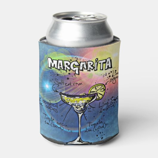 Margarita Cocktail (#9 van 12 Drink Recipe Set) Blikjeskoeler (Blikje Voorkant)