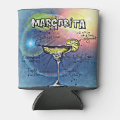 Margarita Cocktail (#9 van 12 Drink Recipe Set) Blikjeskoeler (Voorkant)