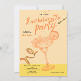 Margarita Cocktail Bachelorette Party Kaart