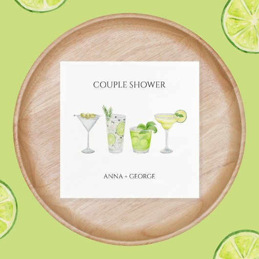 Margarita Cocktail Bridal Couples Shower Servet