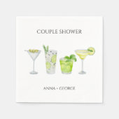 Margarita Cocktail Bridal Couples Shower Servet (Voorkant)