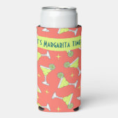 Margarita Cocktail Brillen Retro Patroon Roze Seltzer Blikjeskoeler (Seltzer Voorkant)