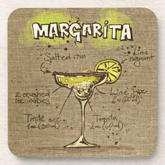 Margarita Cocktail Drink Onderzetter (Voorkant)