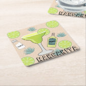 Margarita Cocktail Kartonnen Onderzetters (Schuin)