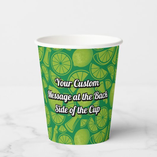 Margarita Cocktail Paper Cups Papieren Bekers (Achterkant)