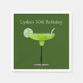 Margarita Cocktail Paper Napkin Servet (Voorkant)