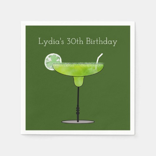 Margarita Cocktail Paper Napkin Servet (Voorkant)