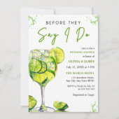 Margarita Cocktail Party Trouwpaar Douche Kaart (Voorkant)