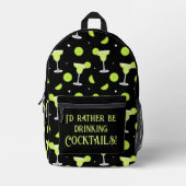 Margarita Cocktail Patroon Bedrukte Rugzak (Voorkant)