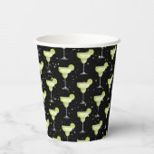Margarita Cocktail Patroon Papieren Bekers (Achterkant)