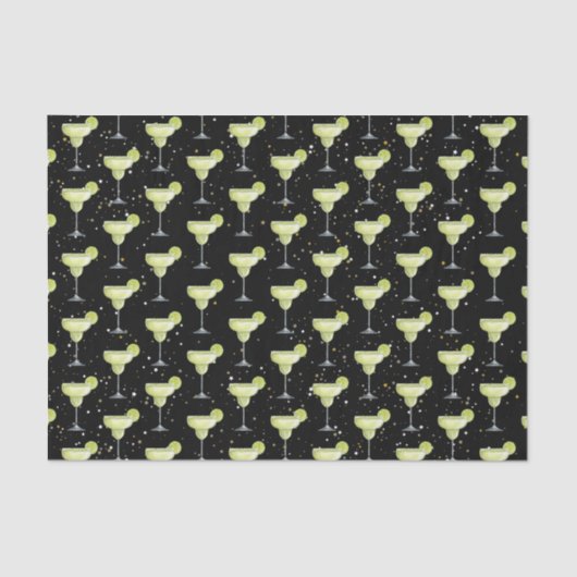 Margarita Cocktail Pattern Tissuepapier (Voorkant)
