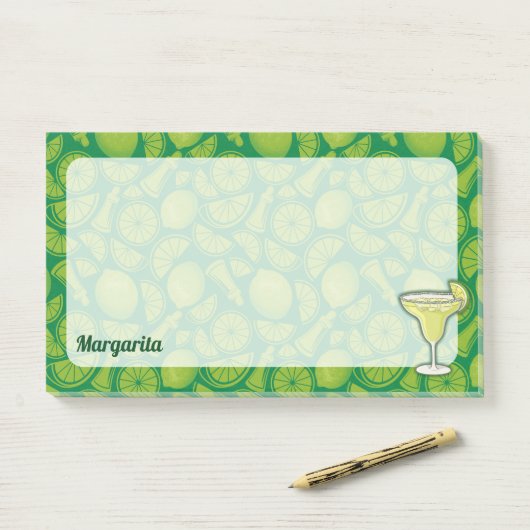 Margarita Cocktail Post-it® Notes (Op bureau)