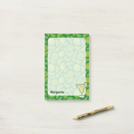 Margarita Cocktail Post-it® Notes (Op bureau)