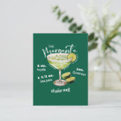 Margarita Cocktail Recept Bar Art Briefkaart (Staand voorkant)