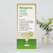 Margarita Cocktail Recept Uitnodiging (Staand voorkant)