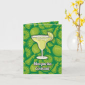Margarita Cocktail Recipe Kaart (Gele Bloem)
