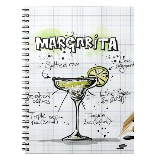 Margarita Cocktail Recipe Notitieboek (Voorkant)