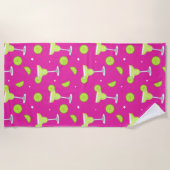 Margarita Cocktail Roze Groene Zomer Fun Strandlaken (Voorkant)