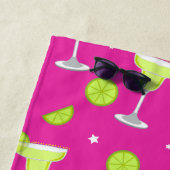 Margarita Cocktail Roze Groene Zomer Fun Strandlaken (In situ)