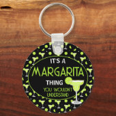 Margarita Cocktail Schattig  Sleutelhanger (Voorkant)