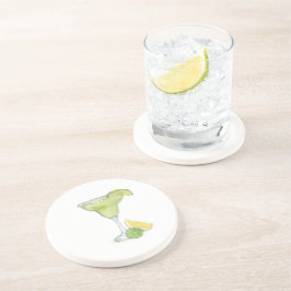 Margarita Cocktail Waterverf Zandsteen Onderzetter