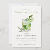 Margarita Cocktail Zomer Soiree Cocktail Party Kaart (Voorkant)