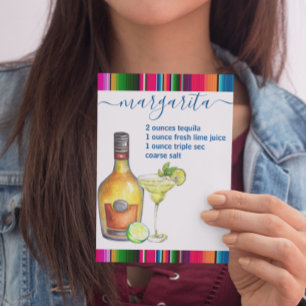 Margarita Cocktailrecept Waterverf Briefkaart