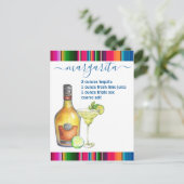 Margarita Cocktailrecept Waterverf Briefkaart (Staand voorkant)