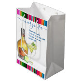 Margarita Cocktailrecept Waterverf Medium Cadeauzakje (Voorkant Gekanteld)