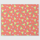 Margarita Cocktails Roze Motief Cadeaupapier (Vlak)