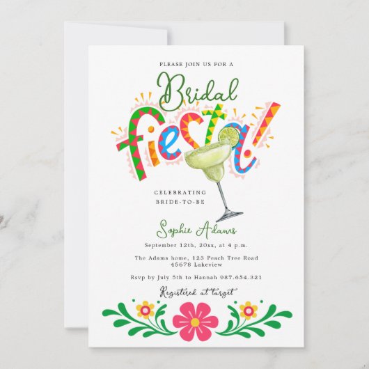 Margarita Coctail Mexicaans Fiesta Vrijgezellenfee Kaart (Voorkant)