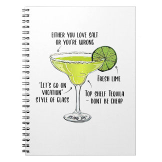 Margarita Concoction Stemless Of je houdt van zout Notitieboek