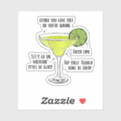 Margarita Concoction Stemless Of je houdt van zout Sticker (Vel)