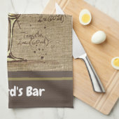 Margarita Custom Bar Burlap - Gepersonaliseerd Theedoek (Quarter Fold)
