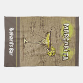 Margarita Custom Bar Burlap - Gepersonaliseerd Theedoek (Horizontaal)
