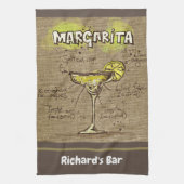 Margarita Custom Bar Burlap - Gepersonaliseerd Theedoek (Verticaal)