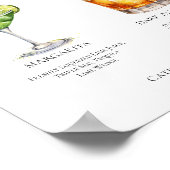 Margarita Dark & Stormy Signature Cocktails Menu Poster (Hoek)