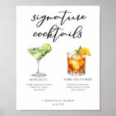 Margarita Dark & Stormy Signature Cocktails Menu Poster (Voorkant)