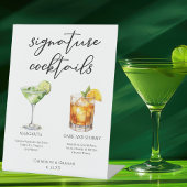 Margarita Dark & Stormy Signature Cocktails Menu Reclamebord Met Voetstuk