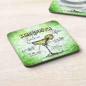 Margarita drankrecept drankjes onderzetter (Linkerzijde)