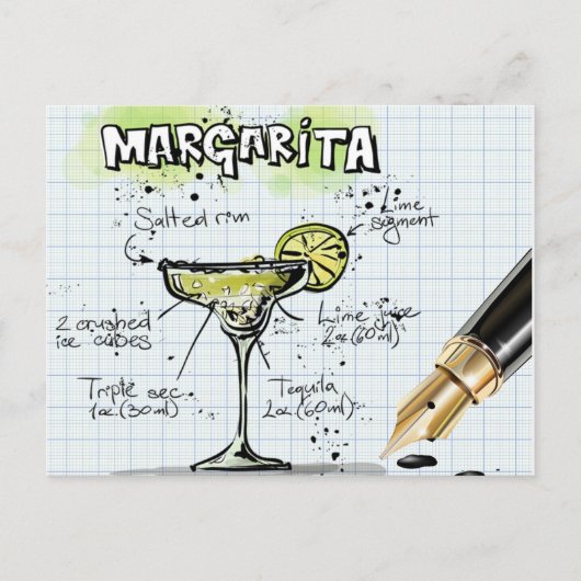 Margarita Drink- Cocktailgeschenk Briefkaart (Voorkant)