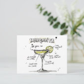 Margarita Drink Recipe Design Briefkaart (Staand voorkant)