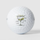 Margarita Drink Recipe Design Golfballen (Voorkant)