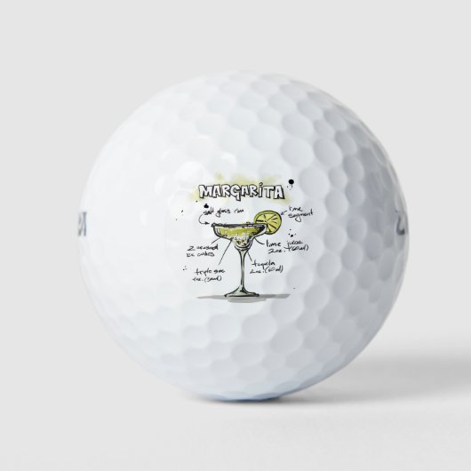 Margarita Drink Recipe Design Golfballen (Voorkant)
