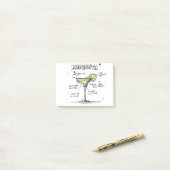 Margarita Drink Recipe Design Post-it® Notes (Op bureau)